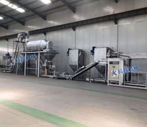 襄阳用裕(yù)橡胶制造有限公(gong)司拆包輸送包裝(zhuang)碼垛生産線客戶(hu)現場實拍